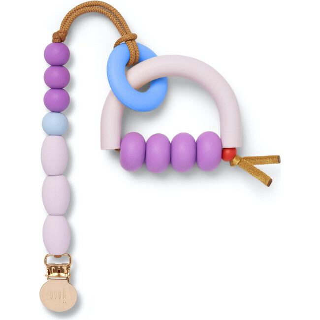 Plum Arch Ring Teether + Clip Set