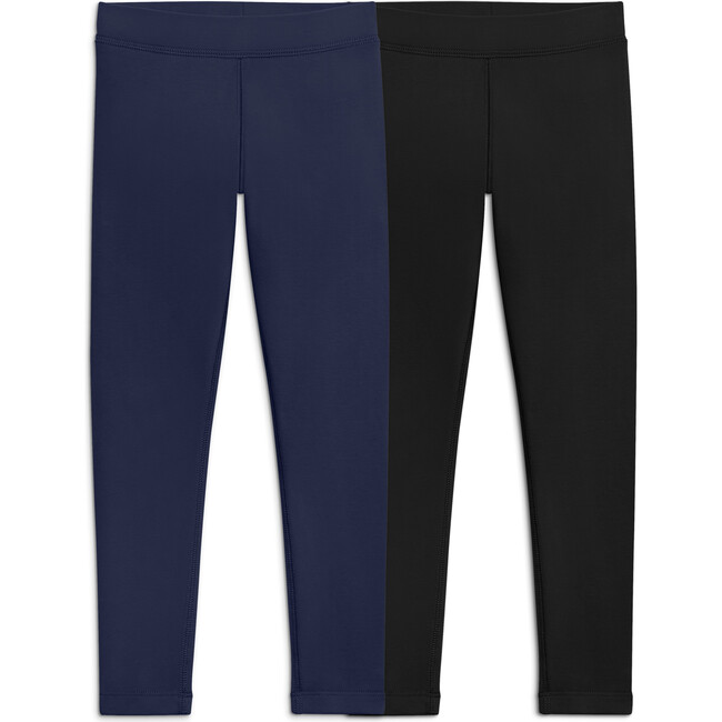 French Terry Cozy Legging 2-Pack, Navy Black