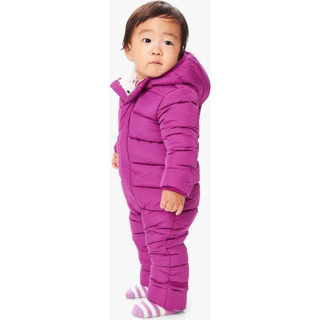 Baby Parka Puffer Suit, Boysenberry - Snowsuits - 2