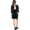 Women's Phoebe Velvet Dress, Emerald - Dresses - 2