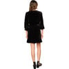 Women's Mabel Velvet Dress, Embellished Black - Dresses - 2