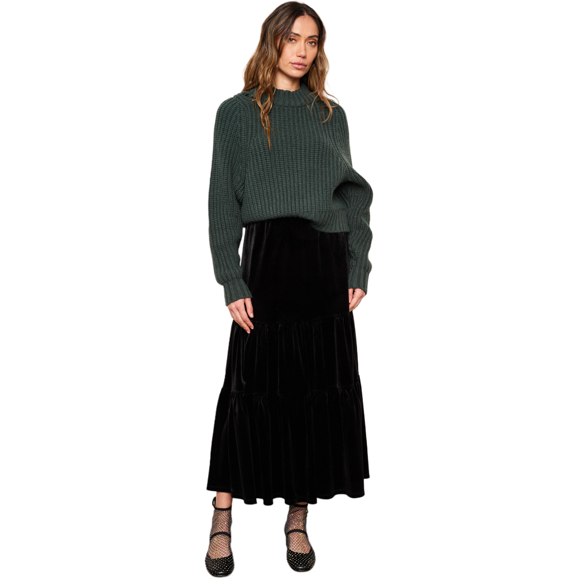 Women's Eve Sweater, Evergreen - Sweaters - 1