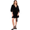 Women's Mabel Velvet Dress, Embellished Black - Dresses - 6