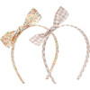 Marigold Floral And Gingham Print Headband, Multicolors (Pack Of 2) - Headbands - 1 - thumbnail