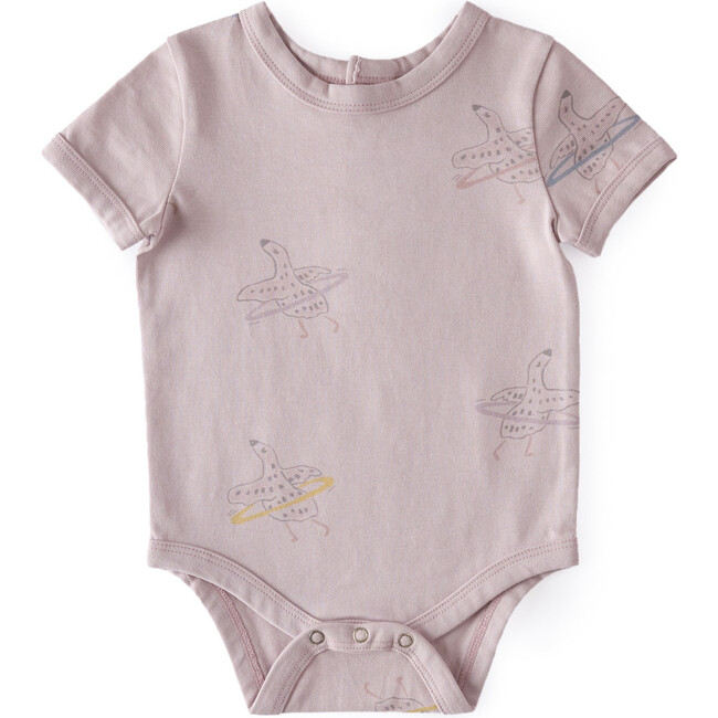 Short Sleeve Lap Shoulder Snap Onesie, Silly Goose