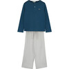 Quattro Children Pajamas, Blue - Pajamas - 1 - thumbnail