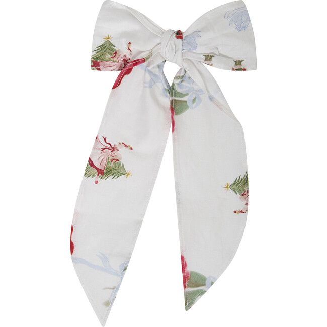 Floral Print Hair Bow, Nutcracker Garden