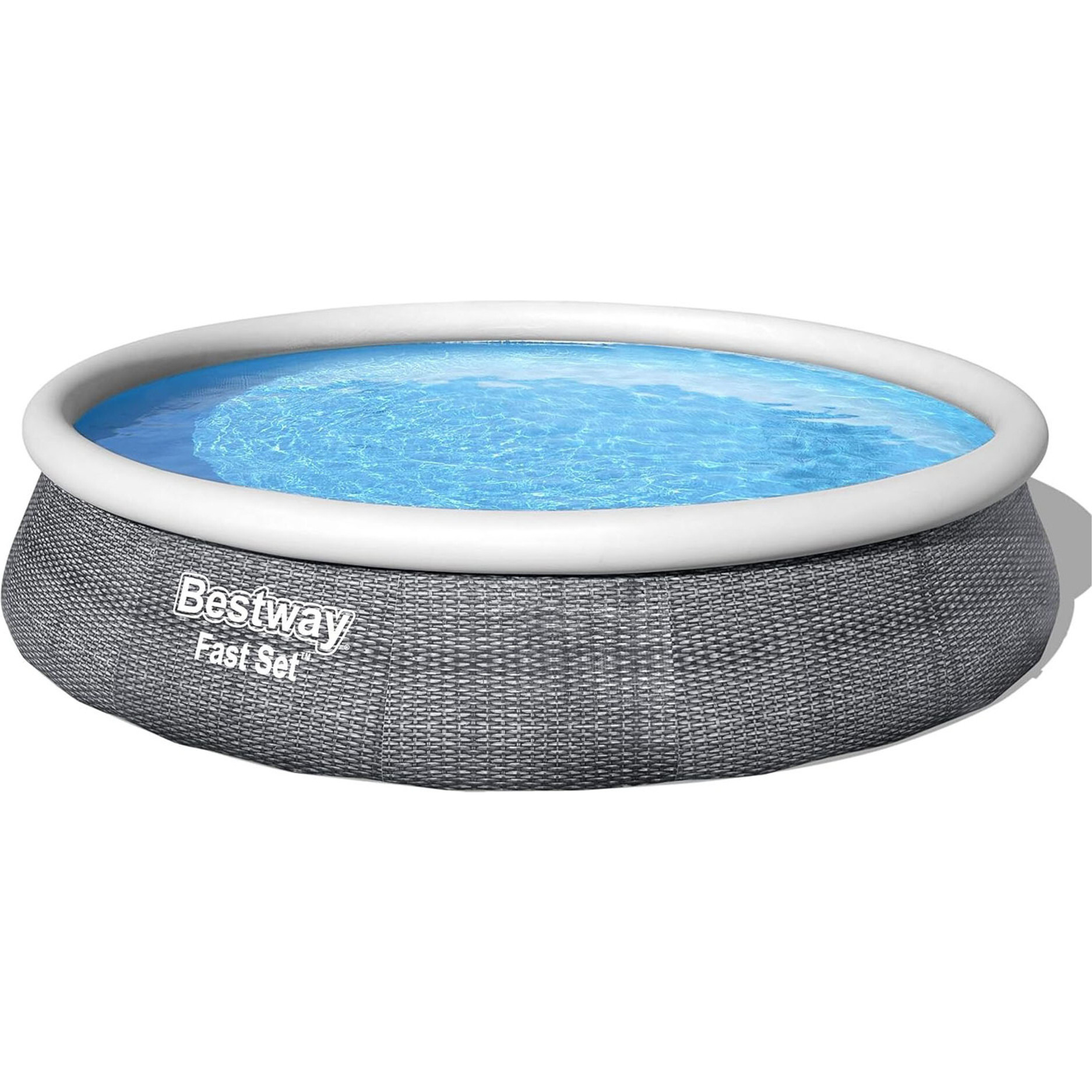 Fast Set PVC 13'  Round Inflatable Pool Set with Filter Pump & Repair Patch - Pool Accessories - 1