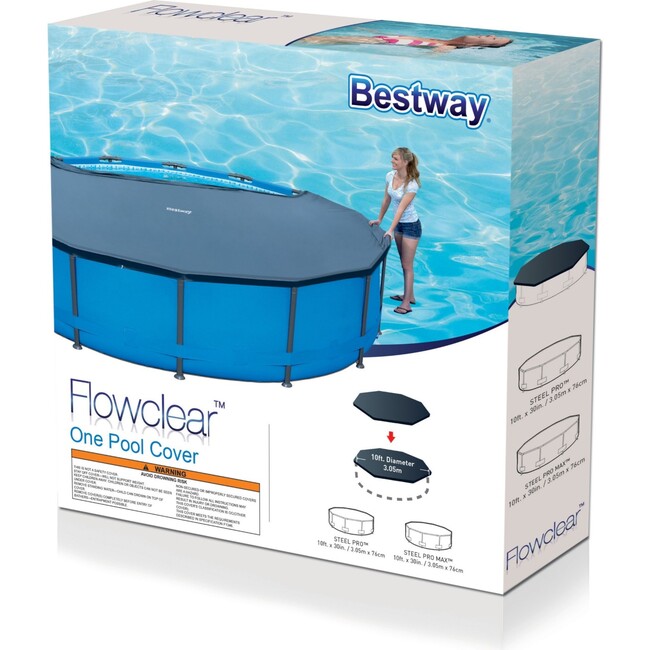 Flowclear 10' Round Above Ground Pool Cover - Pool Accessories - 6