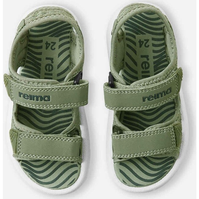 Toddlers Bungee Lightweight 2-Velcro Strap Sandals, Greyish Green - Sandals - 4