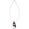 Taaro Leather Snowman Necklace, Off-White - Necklaces - 2