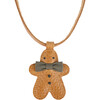 Taaro Leather Gingerbread Necklace, Toast Grain - Necklaces - 1 - thumbnail