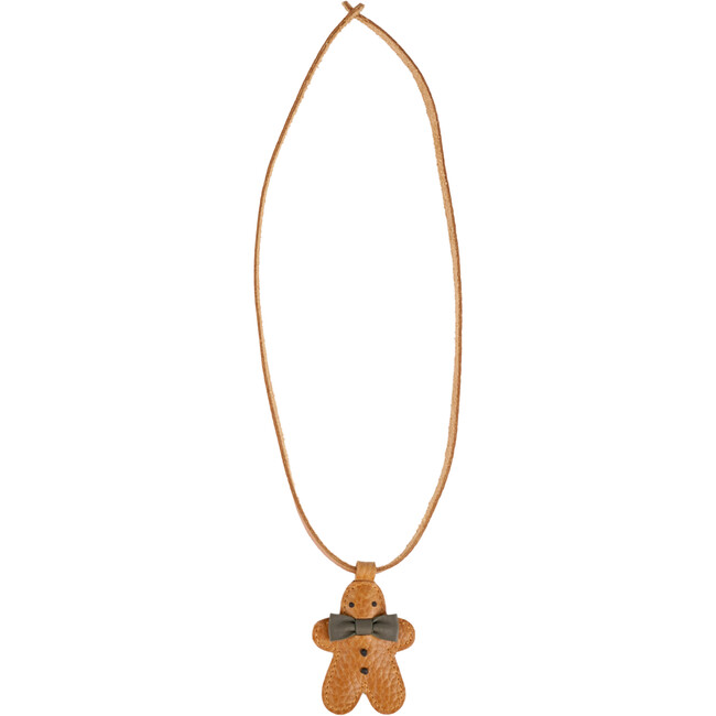 Taaro Leather Gingerbread Necklace, Toast Grain - Necklaces - 2