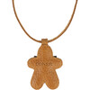 Taaro Leather Gingerbread Necklace, Toast Grain - Necklaces - 3