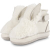 Richy Soft Faux Fur Snow Rabbit Velcro Strap Booties, Off-White - Booties - 1 - thumbnail