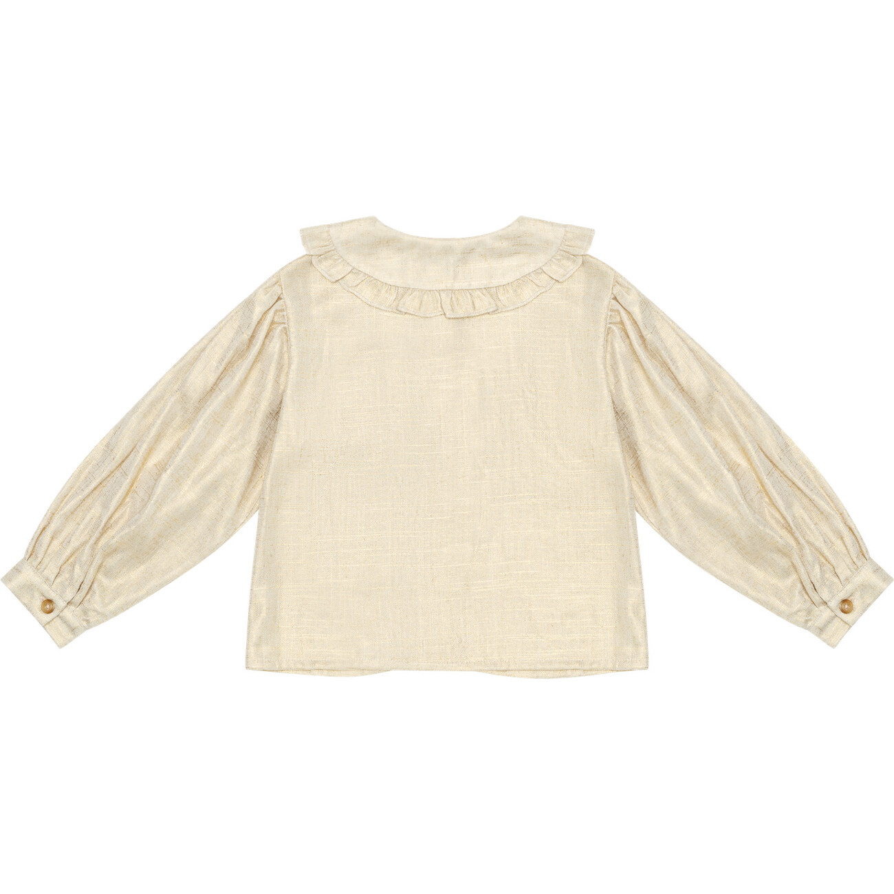 Suzei Peter Pan Collar Long Sleeve Blouse, Soft Sand