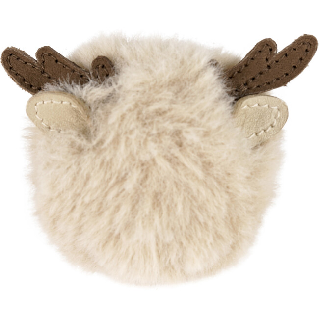 Ploto Soft Faux Fur Reindeer Hairclip, Light Beige