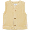 Olaev Gingerbread Embroidered Front Button Gilet, Biscuit - Vests - 1 - thumbnail