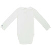 Kris Holly Peter Pan Collar Long Sleeve Snap Bodysuit, Off-White - Bodysuits - 3