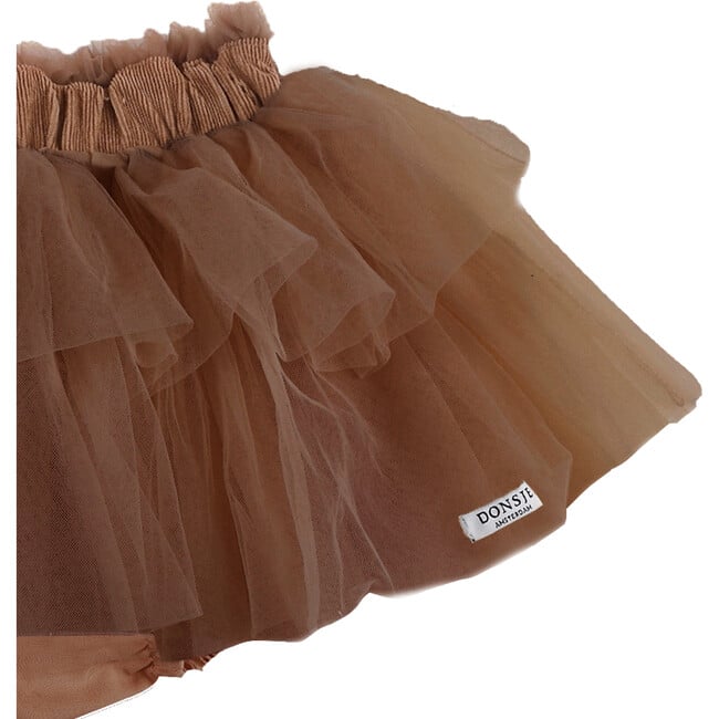 Lowlo Layered Elastic Waistband Skirt, Clay - Skirts - 3