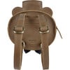 Matsi Bear Classic Leather Adjustable Strap Zipper Backpack, Cognac - Backpacks - 4