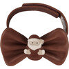 Jery Classic Leather Santa Velcro Bow Tie, Burgundy - Bowties & Ties - 1 - thumbnail