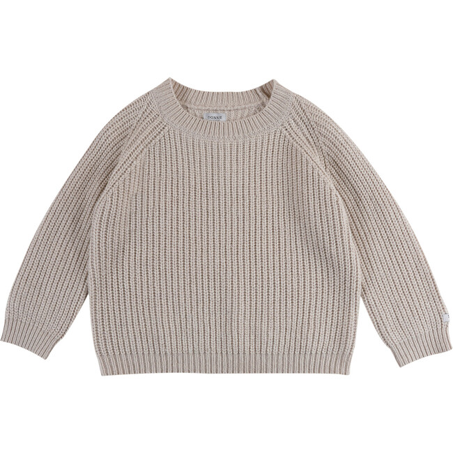 Garie Knit Crew Neck Long Sleeve Sweater, Soft Sand