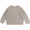 Garie Knit Crew Neck Long Sleeve Sweater, Soft Sand - Sweaters - 1 - thumbnail