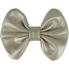 Floor Leather Exclusive Bow Hairclip, Champagne Metallic - Hair Accessories - 1 - thumbnail