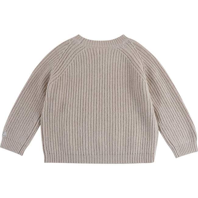 Garie Knit Crew Neck Long Sleeve Sweater, Soft Sand - Sweaters - 3