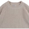 Garie Knit Crew Neck Long Sleeve Sweater, Soft Sand - Sweaters - 4