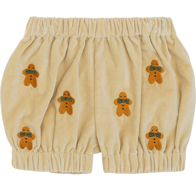 Azizie Gingerbreads Embroidered Elastic Waistband Bloomers, Biscuit