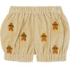 Azizie Gingerbreads Embroidered Elastic Waistband Bloomers, Biscuit - Bloomers - 1 - thumbnail