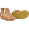 Elfine Nubuck Leather Slip-On Booties, Caramel Metallic - Booties - 6