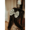 Floor Leather Exclusive Bow Hairclip, Champagne Metallic - Hair Accessories - 2