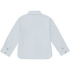 Bellare Classic Collar Long Sleeve Front Button Shirt, Ice Blue - Shirts - 3