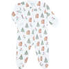 Wonderland Christmas Print Zipper Footie - Footie Pajamas - 1 - thumbnail