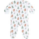 Wonderland Christmas Print Zipper Footie - Footie Pajamas - 2