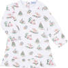 Christmas Toile Long Sleeve Playtime Dress - Dresses - 1 - thumbnail