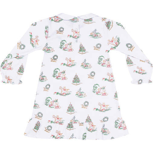 Christmas Toile Long Sleeve Playtime Dress - Dresses - 2