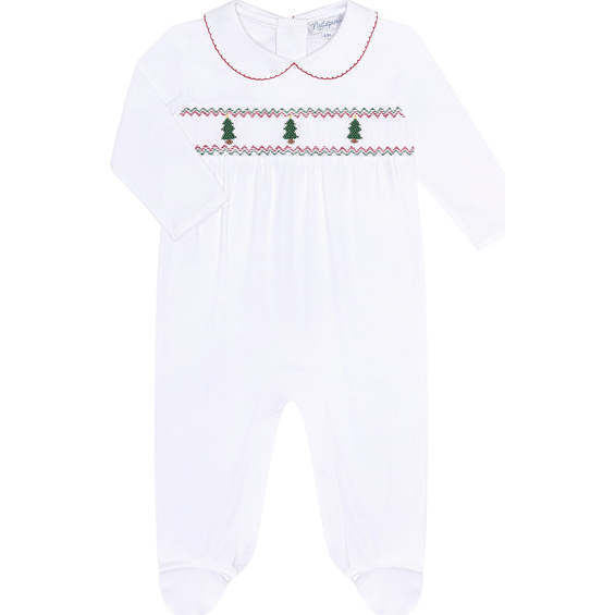 Christmas Tree Smocked Footie