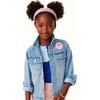 Jeweled Patched Denim Jacket, Light Blue - Jackets - 3