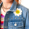 Studded Lightning Bolt Denim Jacket, Light Blue - Jackets - 5