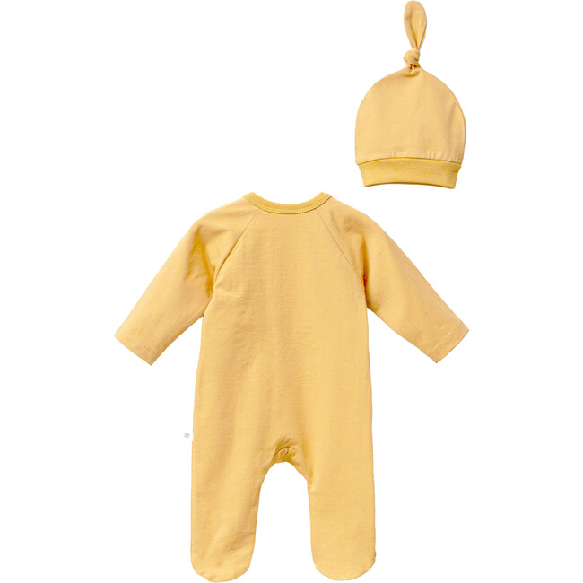 Tractor Graphic Babygrow & Hat, Yellow - Footie Pajamas - 2