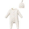 Safari Print Babygrow & Hat, Cream - Footie Pajamas - 1 - thumbnail