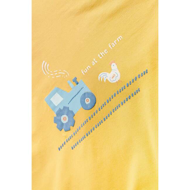 Tractor Graphic Blanket, Yellow - Blankets - 2