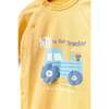 Tractor Graphic Babygrow & Hat, Yellow - Footie Pajamas - 3