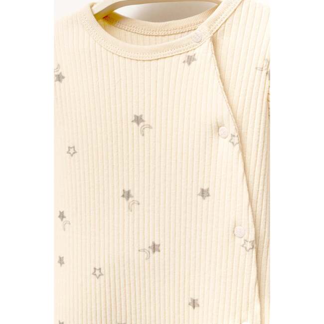 Star Print Babygrow & Hat, Cream - Footie Pajamas - 3