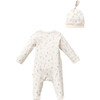 Safari Print Babygrow & Hat, Cream - Footie Pajamas - 2