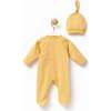 Tractor Graphic Babygrow & Hat, Yellow - Footie Pajamas - 5